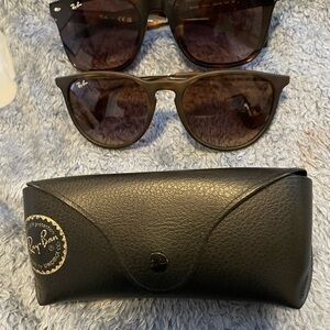 Ray-Ban Black Leather Eyewear Case